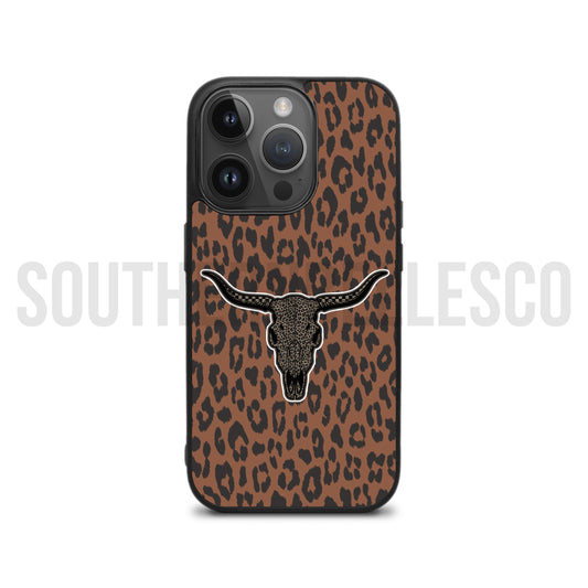 Leopard Cow Skull Phone Case