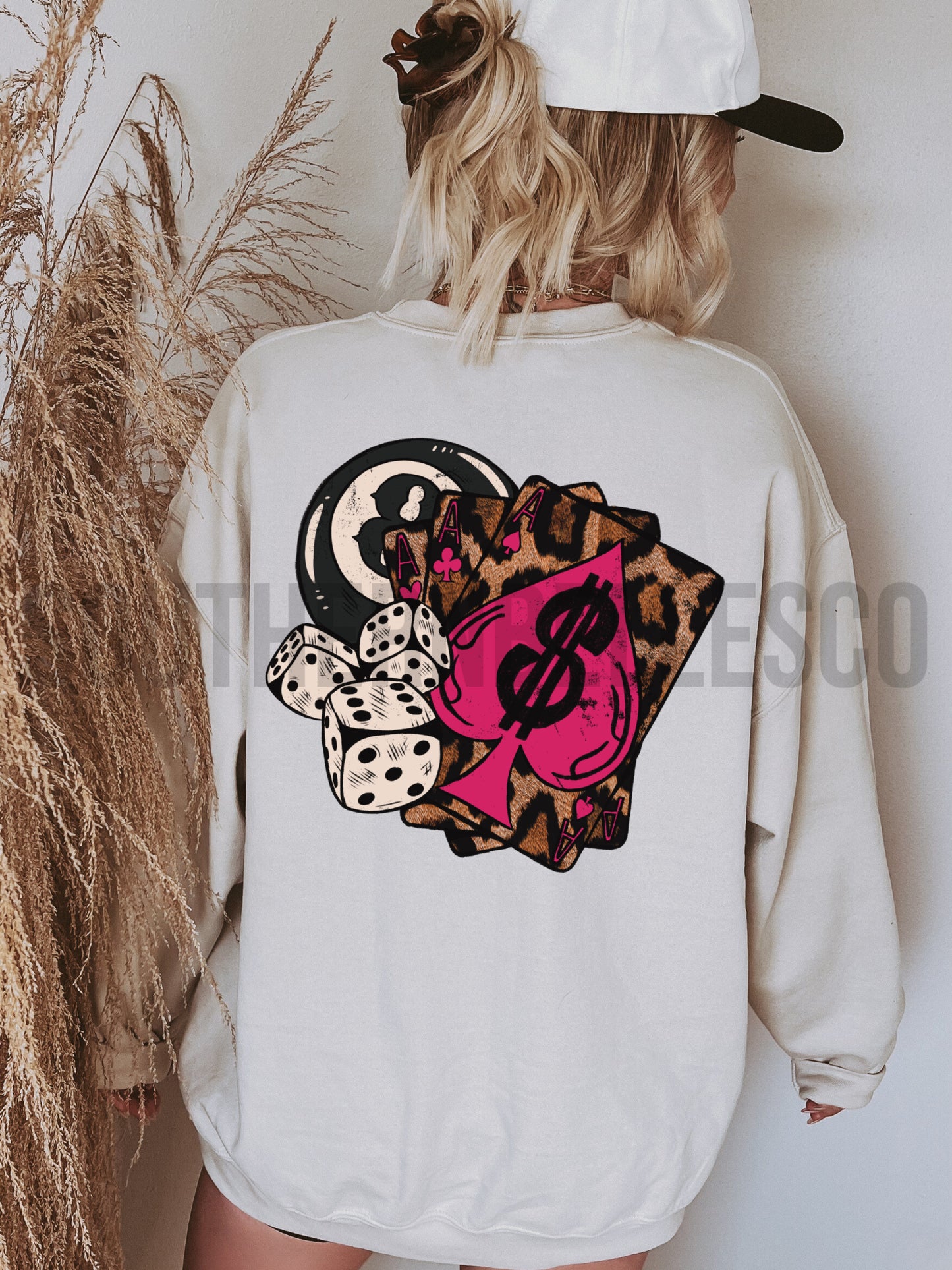 PREORDER Leopard Cash Only Crewneck (SHIPS TO ME: 20-24 BUSINESS DAYS AFTER 5/19)