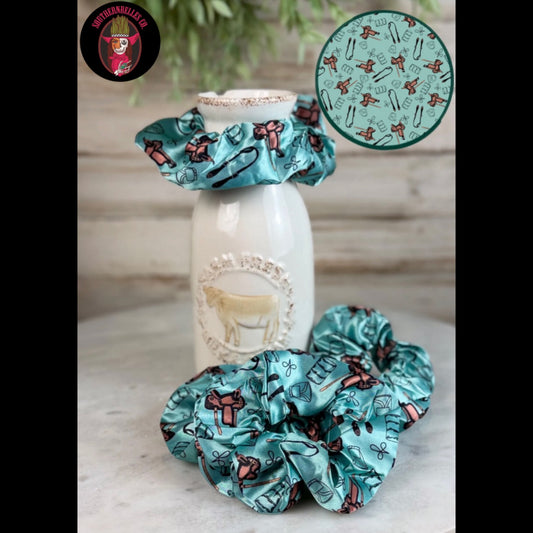 Turquoise Barrel Racer Scrunchie