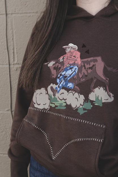 The Bulldogger Hoodie *Chocolate*