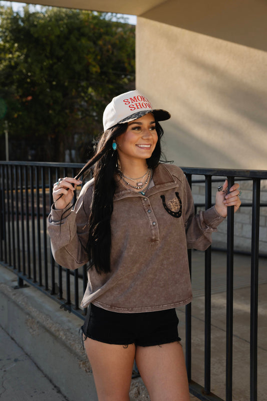 Rowel ‘Em Up Pullover *Chocolate*