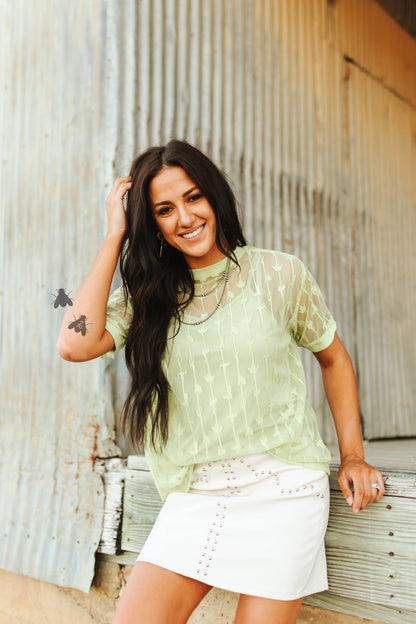 Cowtown Cutesy Top *Lime*