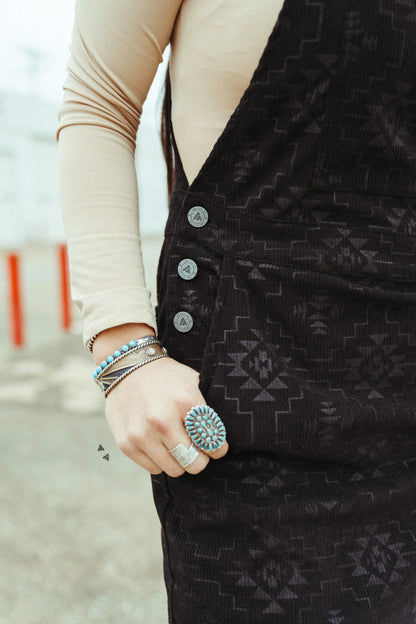 SIZE LARGE Aztec Overall Dress