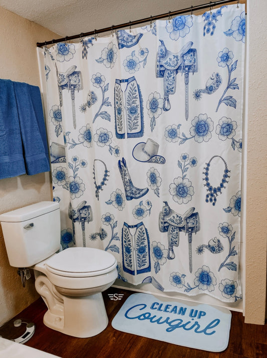 Western Chinoiseire Shower Curtain Set (SHIPS: 5-7 BUSINESS DAYS)