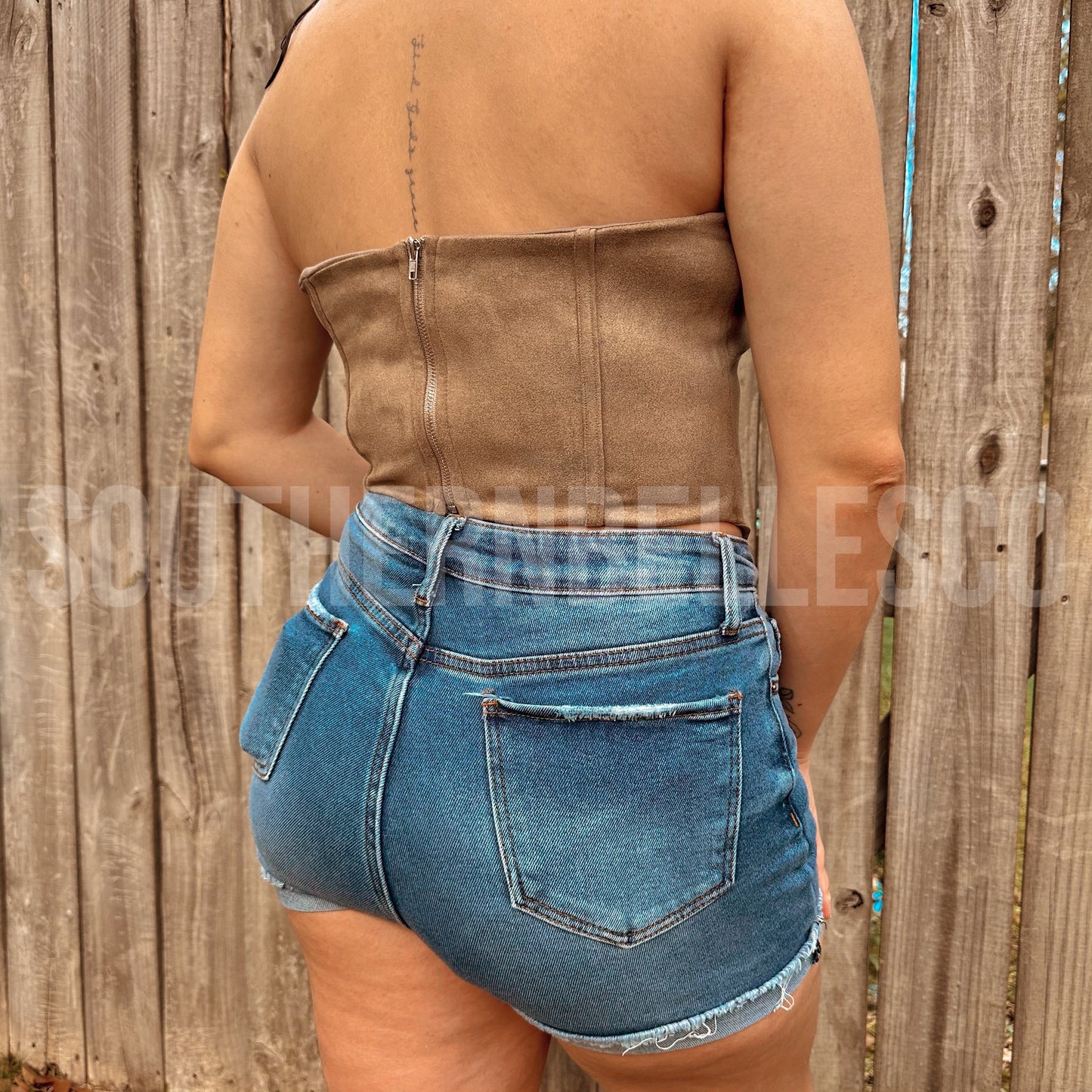 Bluegrass Suede Corset Top