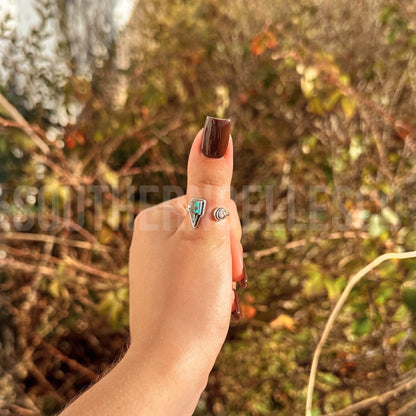 Mojave Glow Stone Kingman/Wild Horse Bolt Ring