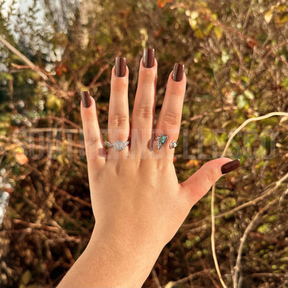 Mojave Glow Stone Kingman/Wild Horse Bolt Ring