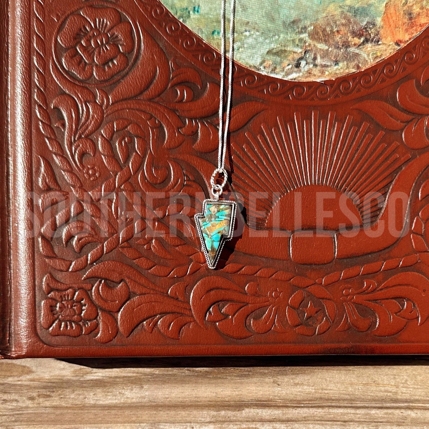 Blue Glow Kingman Bolt Necklace