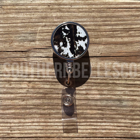 Cowhide Badge Reel