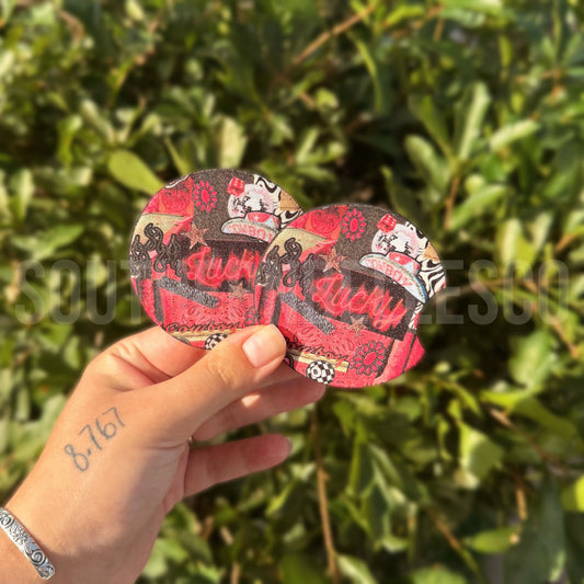 Lucky Cowboy Car Coasters