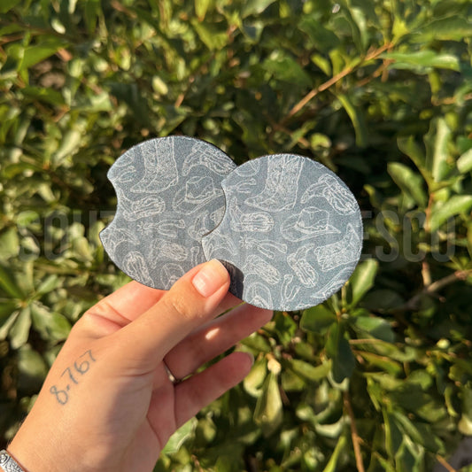 Simple Cowgirl Car Coasters