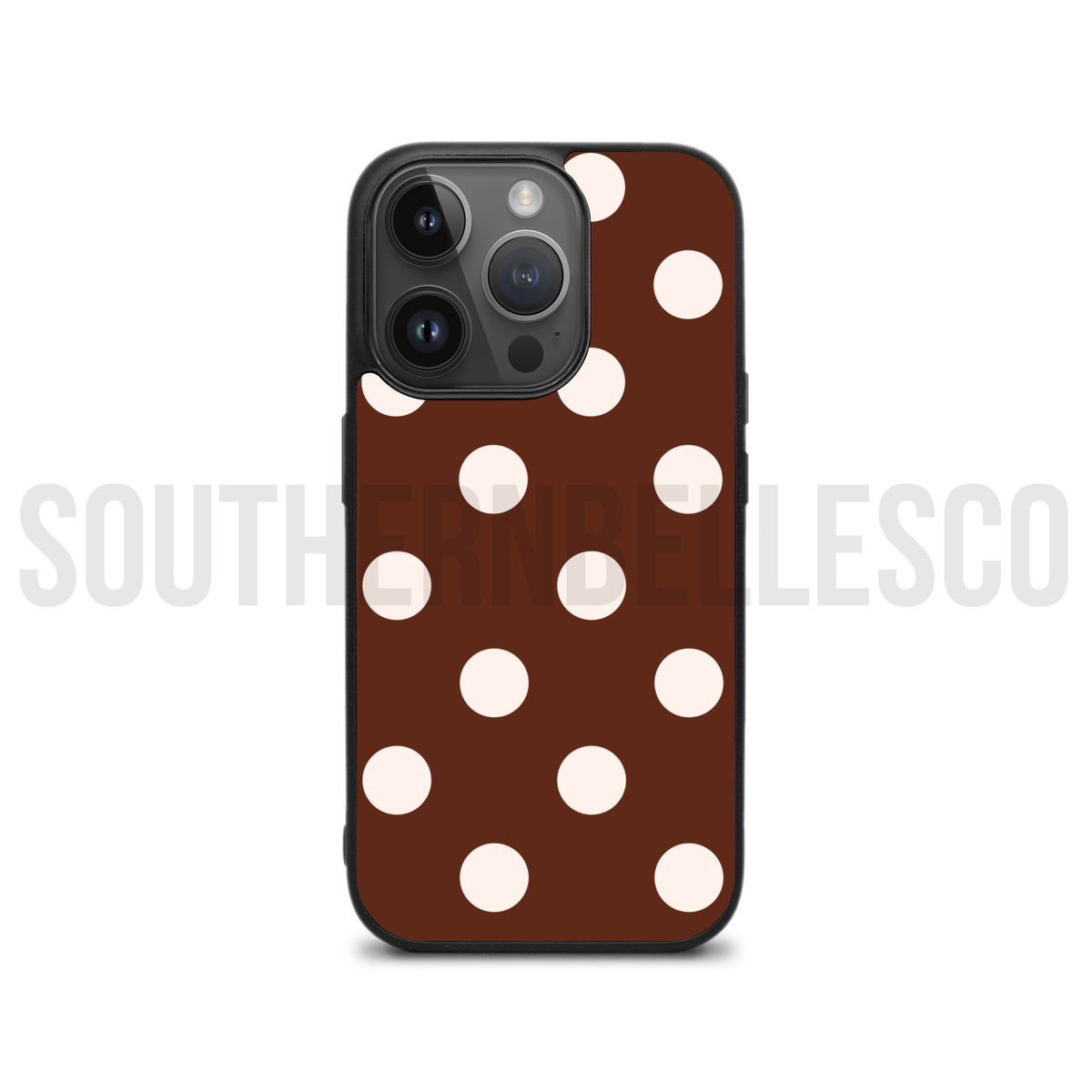 Brown/White Polka Dot Phone Case