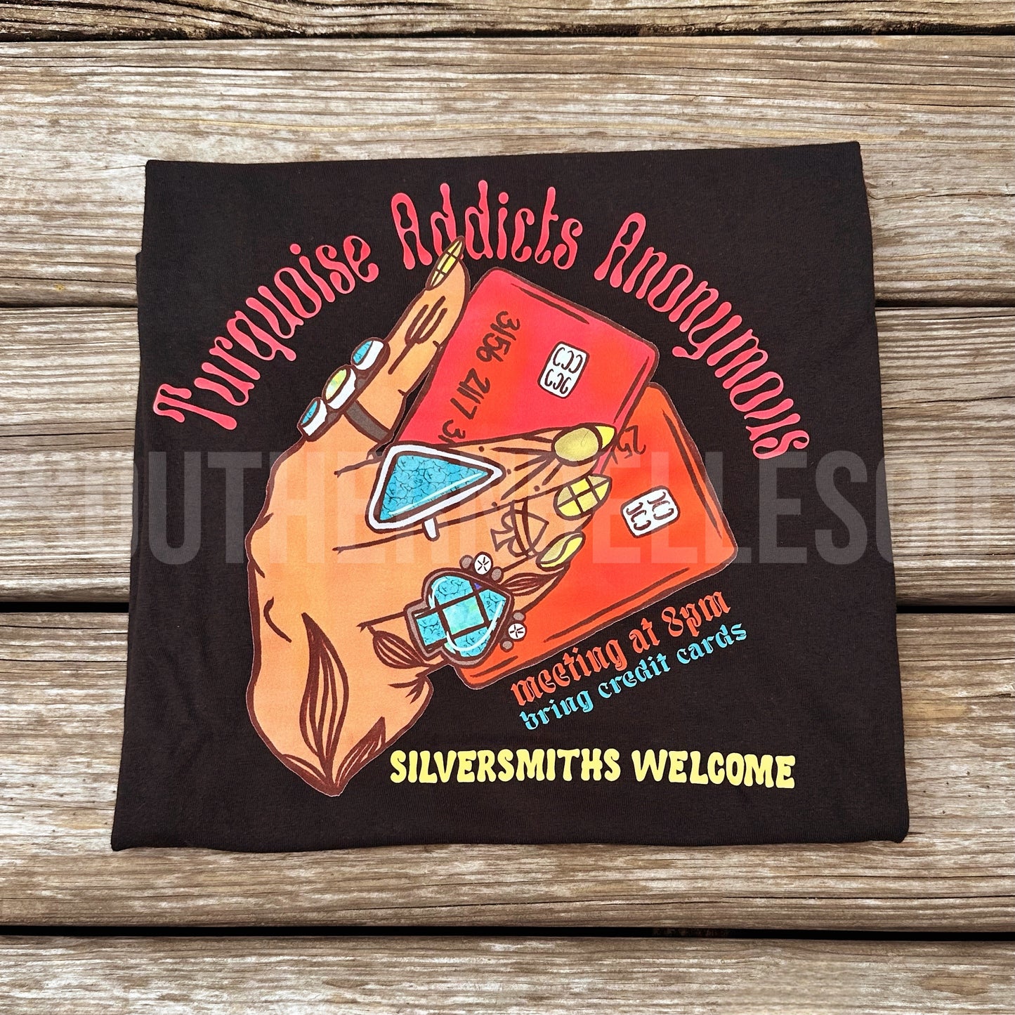 PREORDER Turquoise Addicts Anonymous Tee (SHIPS TO ME: 20-24 BUSINESS DAYS AFTER 11/29)