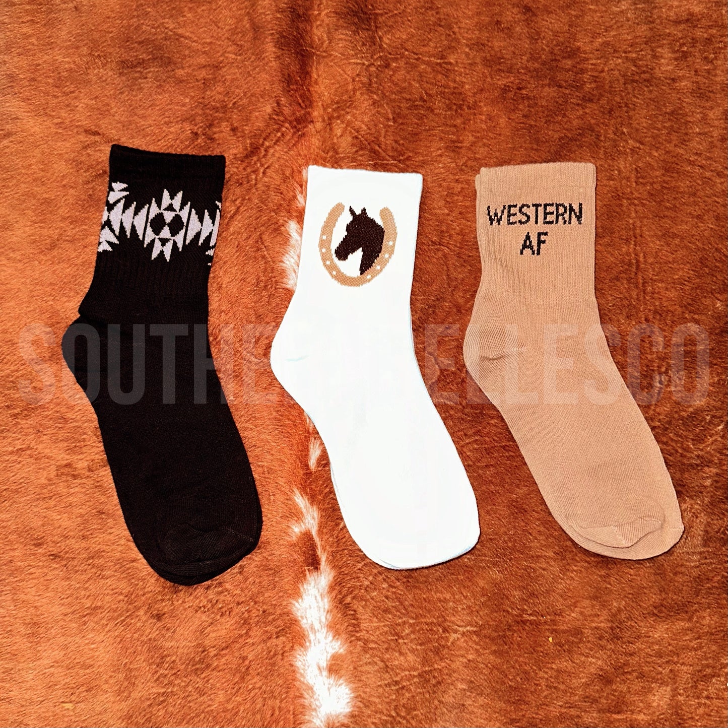 Western AF Crew Socks